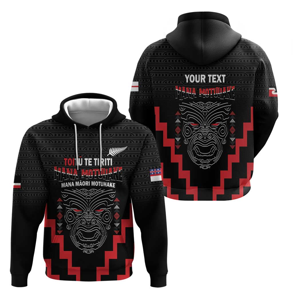 Personalised Toitu Te Tiriti Mana Maori Motuhake Hoodie Aotearoa Haka Face Mix Poutama Art - Vibe Hoodie Shop
