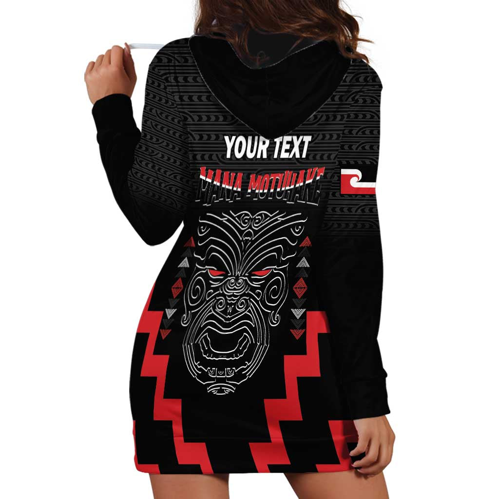 Personalised Toitu Te Tiriti Mana Maori Motuhake Hoodie Dress Aotearoa Haka Face Mix Poutama Art - Vibe Hoodie Shop