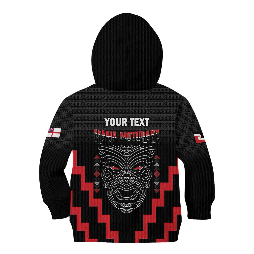 Personalised Toitu Te Tiriti Mana Maori Motuhake Kid Hoodie Aotearoa Haka Face Mix Poutama Art - Vibe Hoodie Shop