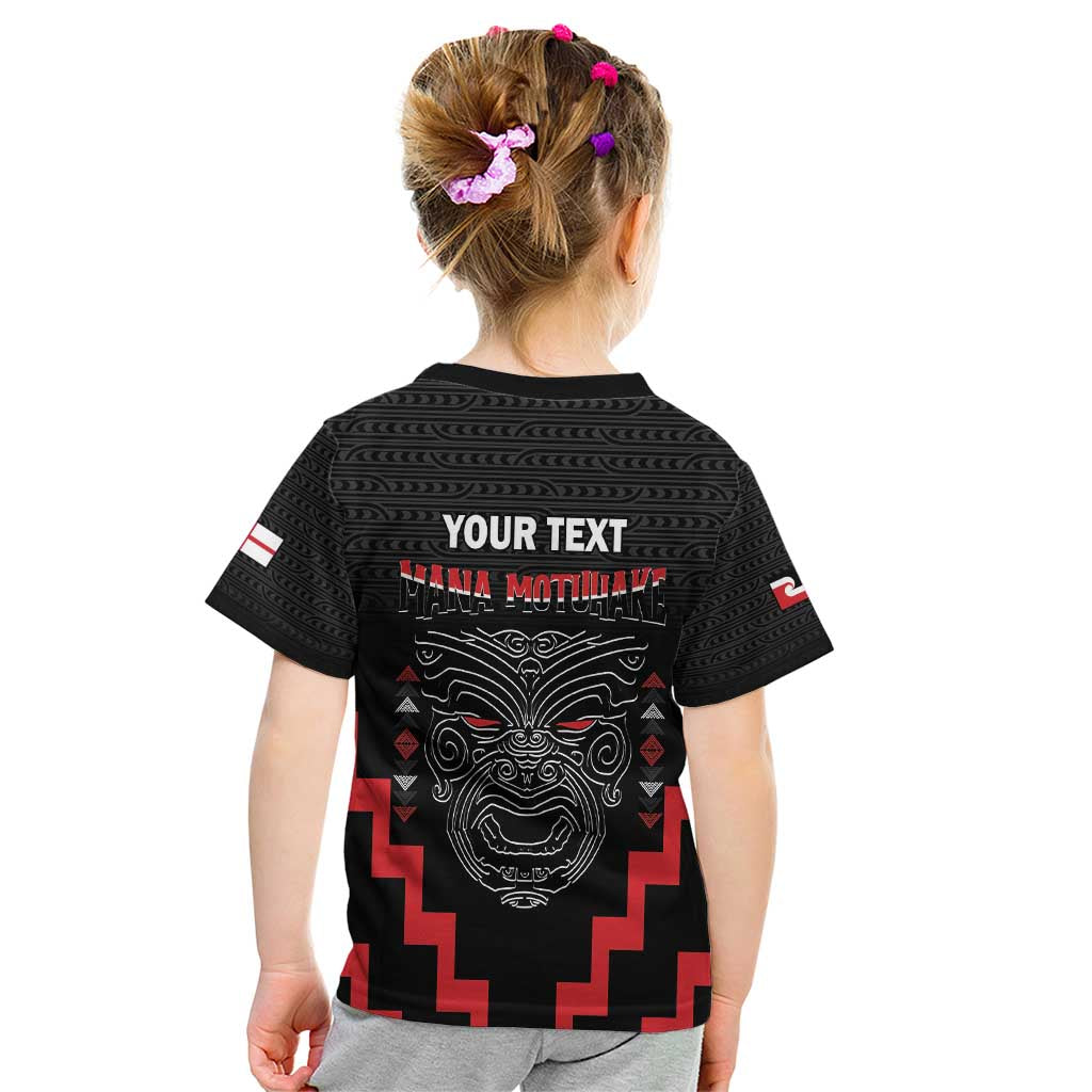 Personalised Toitu Te Tiriti Mana Maori Motuhake Kid T Shirt Aotearoa Haka Face Mix Poutama Art - Vibe Hoodie Shop