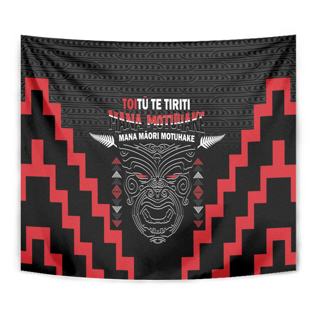 Toitu Te Tiriti Mana Maori Motuhake Tapestry Aotearoa Haka Face Mix Poutama Art - Vibe Hoodie Shop