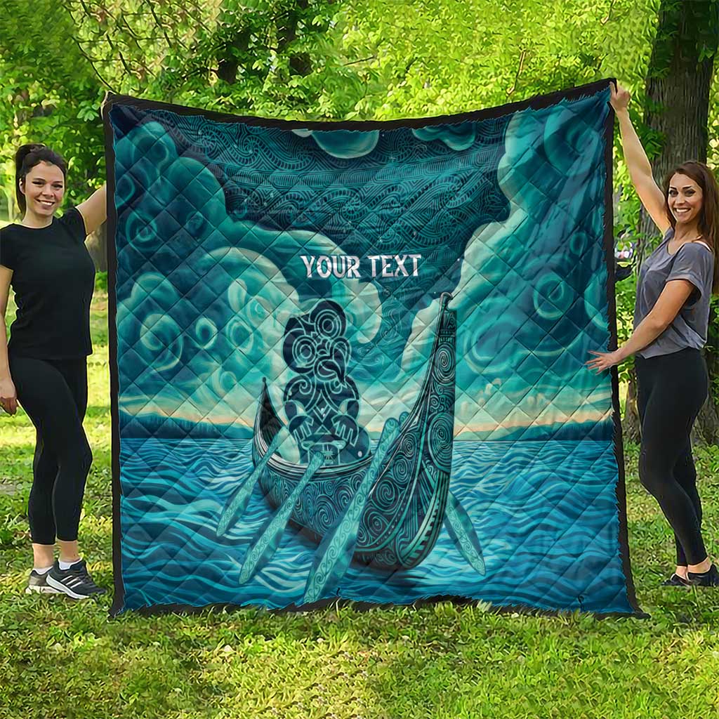 Personalised New Zealand Waitangi Day Quilt Hei Tiki With Maori Waka - Whakarare Pattern - Vibe Hoodie Shop