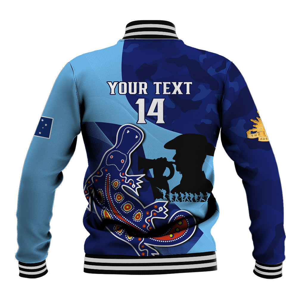 Custom NSW Blues ANZAC Day Baseball Jacket Australian Platypus Mix Camouflage - Vibe Hoodie Shop