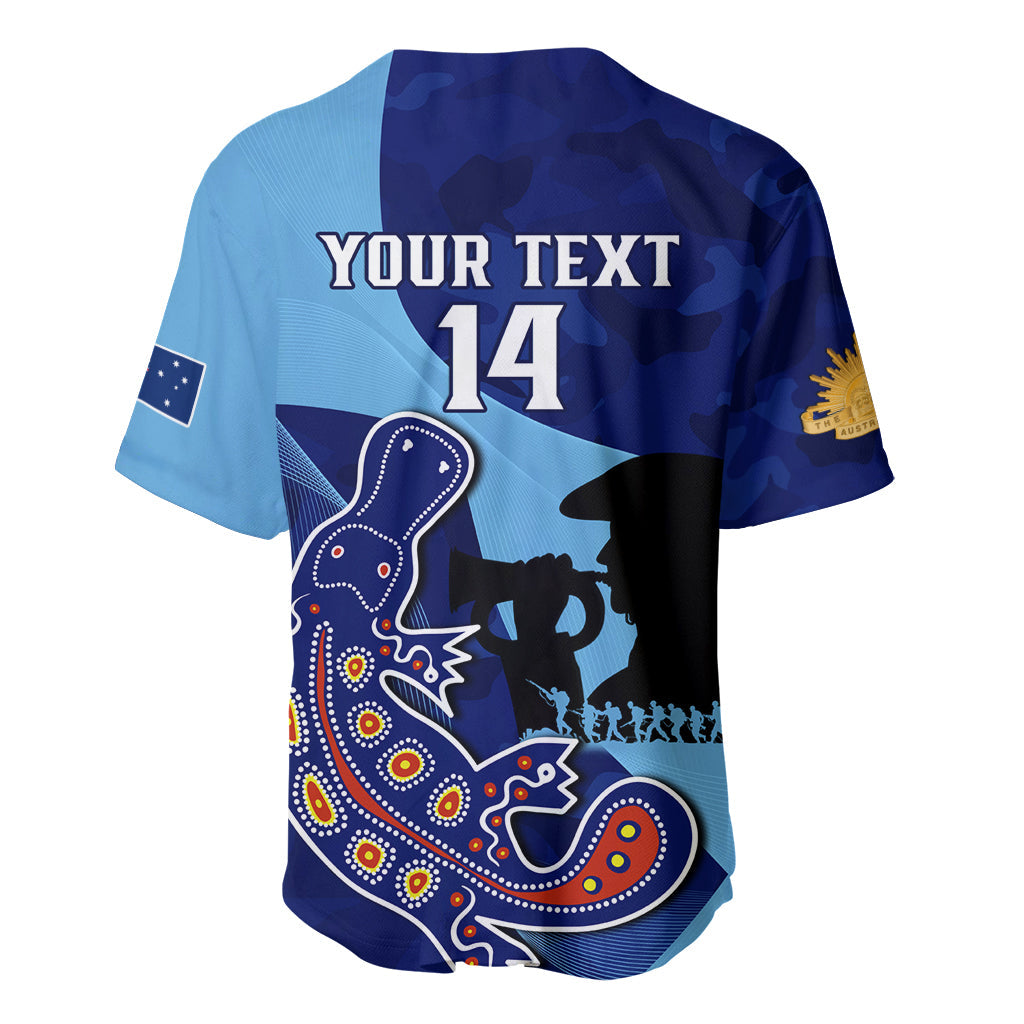 Custom NSW Blues ANZAC Day Baseball Jersey Australian Platypus Mix Camouflage - Vibe Hoodie Shop