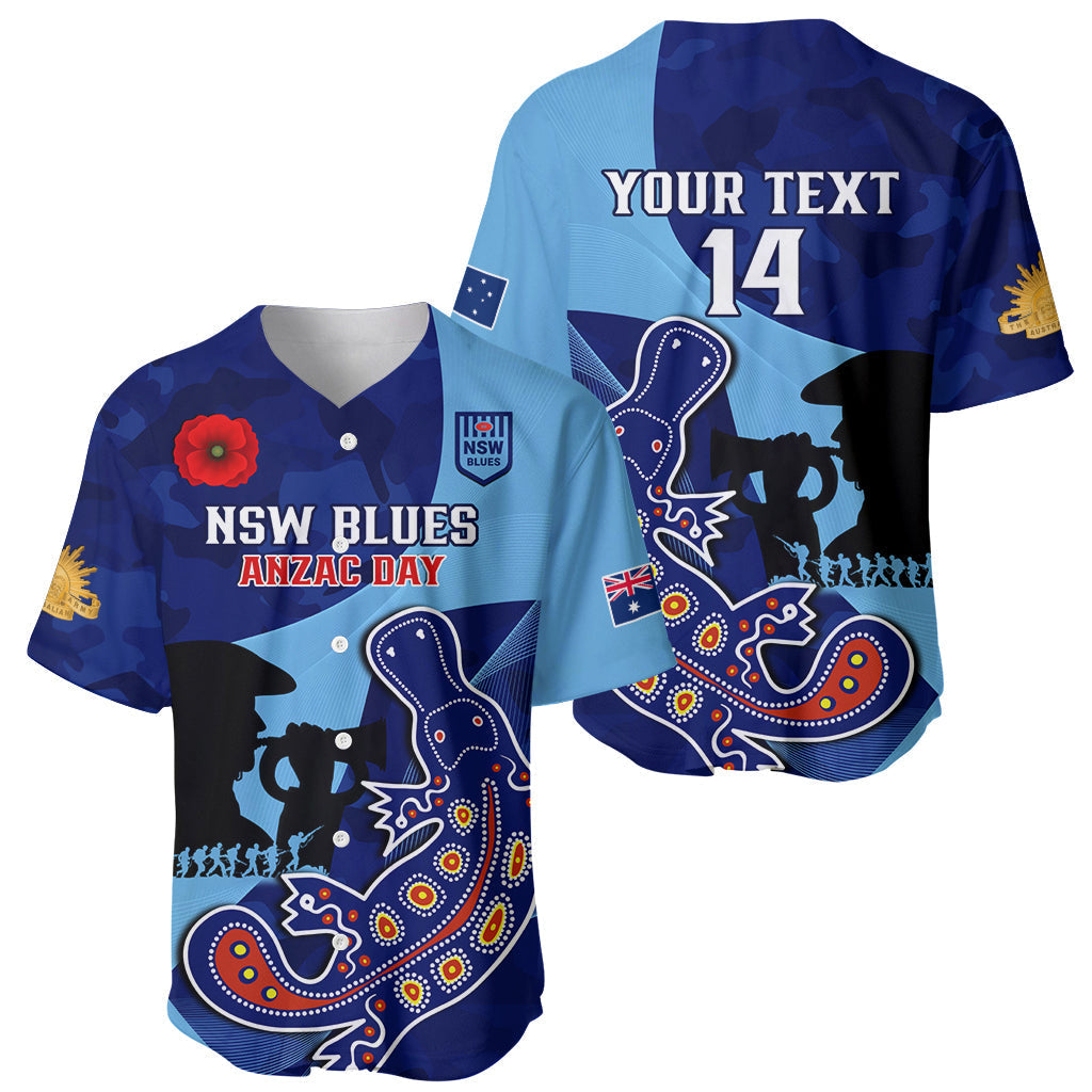 Custom NSW Blues ANZAC Day Baseball Jersey Australian Platypus Mix Camouflage - Vibe Hoodie Shop