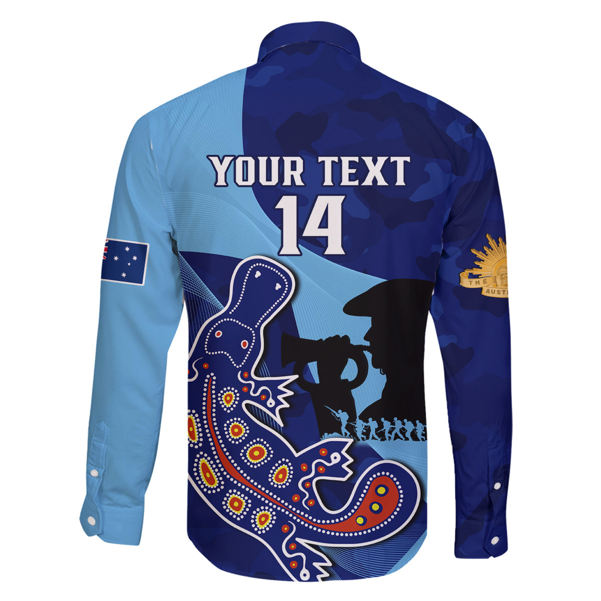 Custom NSW Blues ANZAC Day Family Matching Puletasi and Hawaiian Shirt Australian Platypus Mix Camouflage