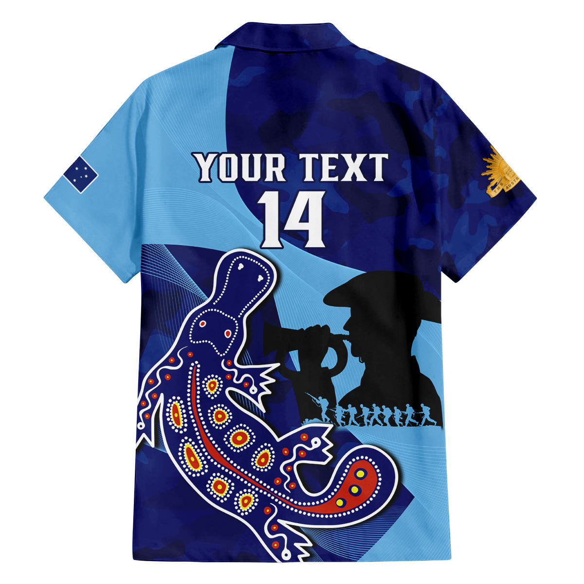 Custom NSW Blues ANZAC Day Family Matching Tank Maxi Dress and Hawaiian Shirt Australian Platypus Mix Camouflage