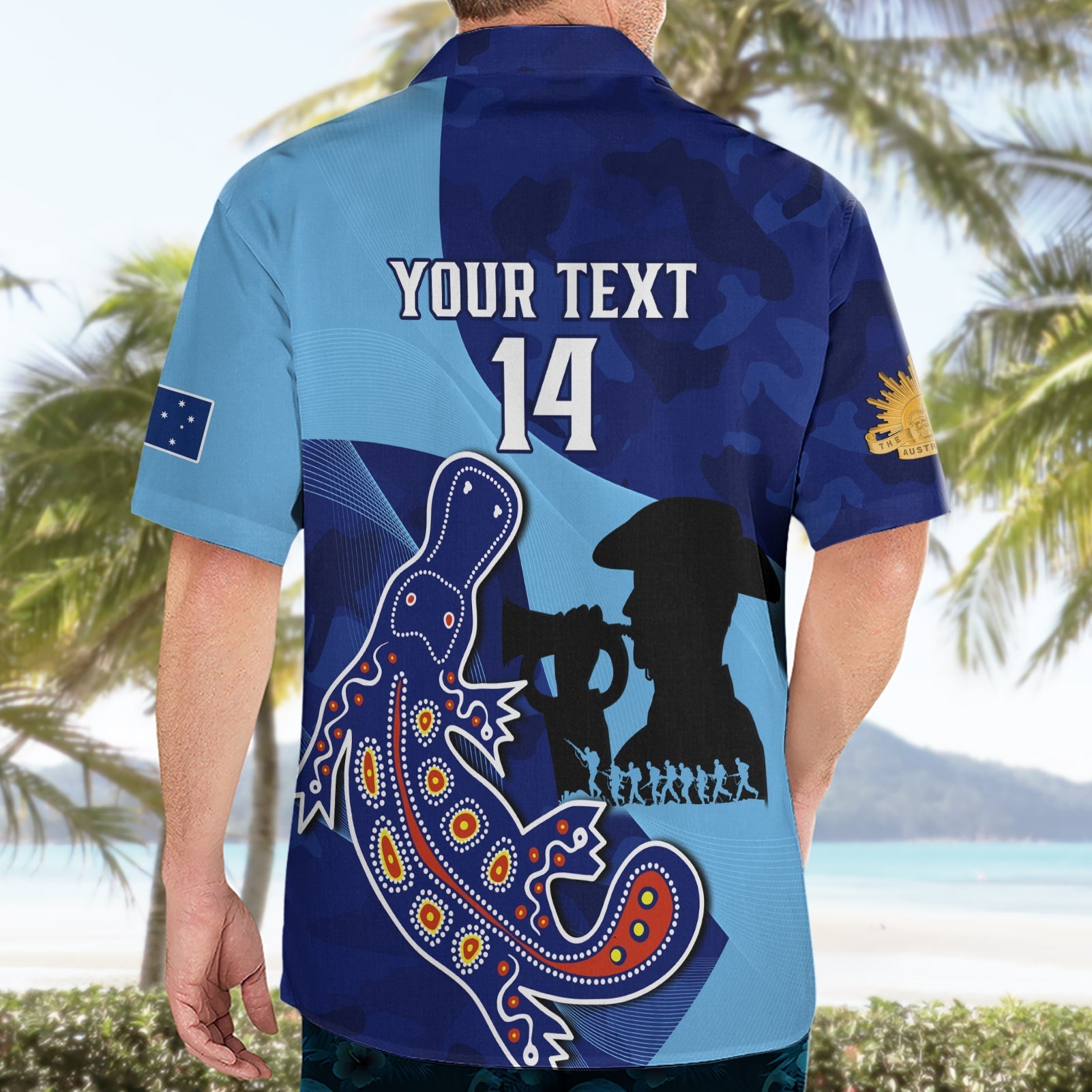 Custom NSW Blues ANZAC Day Hawaiian Shirt Australian Platypus Mix Camouflage - Vibe Hoodie Shop