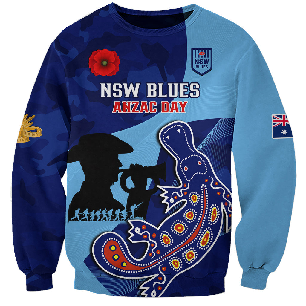 Custom NSW Blues ANZAC Day Sweatshirt Australian Platypus Mix Camouflage - Vibe Hoodie Shop