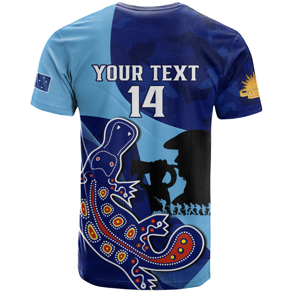 Custom NSW Blues ANZAC Day T Shirt Australian Platypus Mix Camouflage - Vibe Hoodie Shop