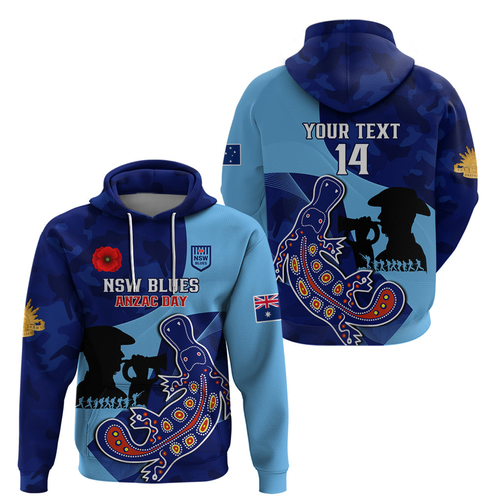 Custom NSW Blues ANZAC Day Zip Hoodie Australian Platypus Mix Camouflage - Vibe Hoodie Shop