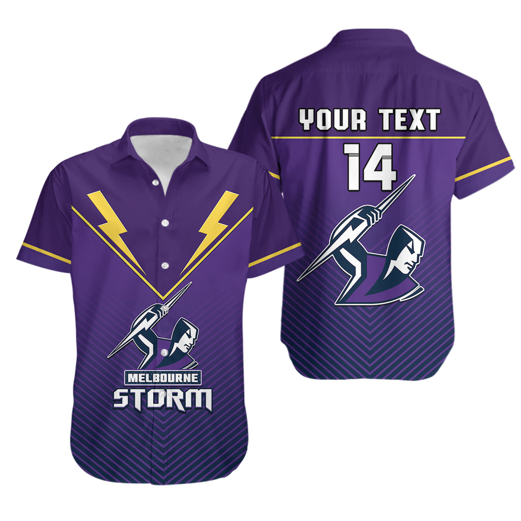 (Custom Text And Number) Storm Rugby 2023 Hawaiian Shirt Purple Sporty Go Storm - Vibe Hoodie Shop