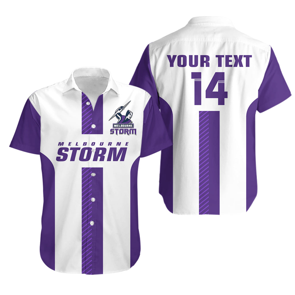 (Custom Text And Number) Storm Rugby 2023 Hawaiian Shirt White Sporty Go Storm - Vibe Hoodie Shop