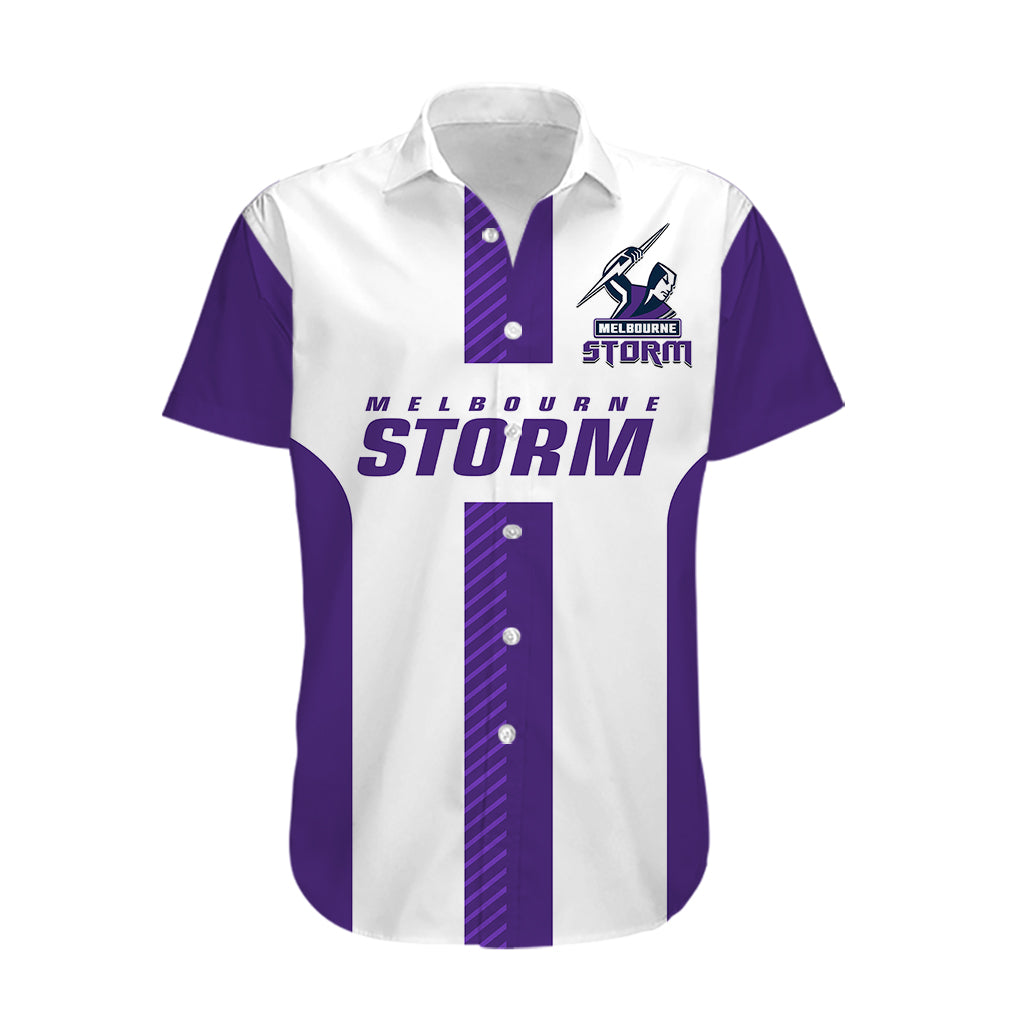 (Custom Text And Number) Storm Rugby 2023 Hawaiian Shirt White Sporty Go Storm - Vibe Hoodie Shop