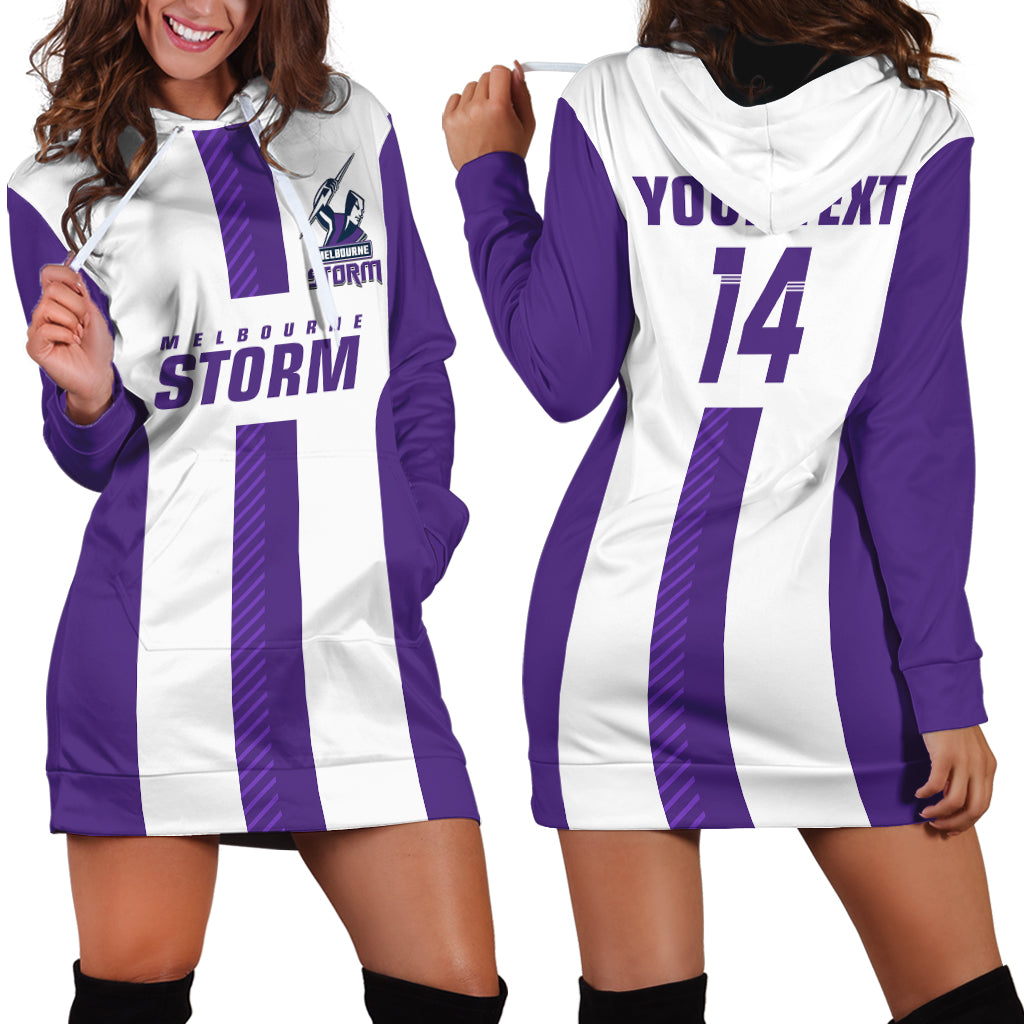 (Custom Text And Number) Storm Rugby 2023 Hoodie Dress White Sporty Go Storm - Vibe Hoodie Shop