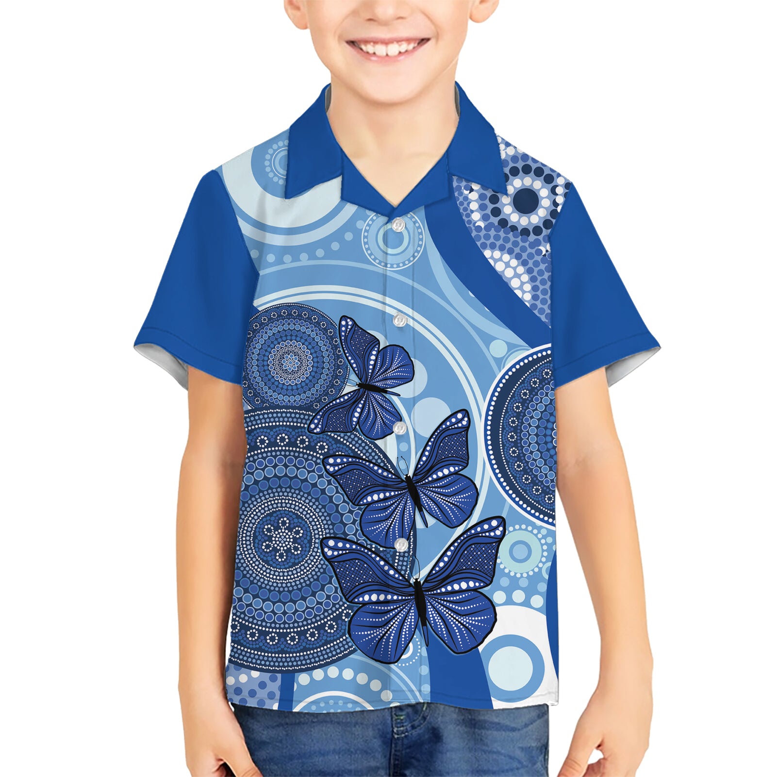 Australia Autism Awareness Hawaiian Shirt 4 April Indigenous Butterfly - Vibe Hoodie Shop