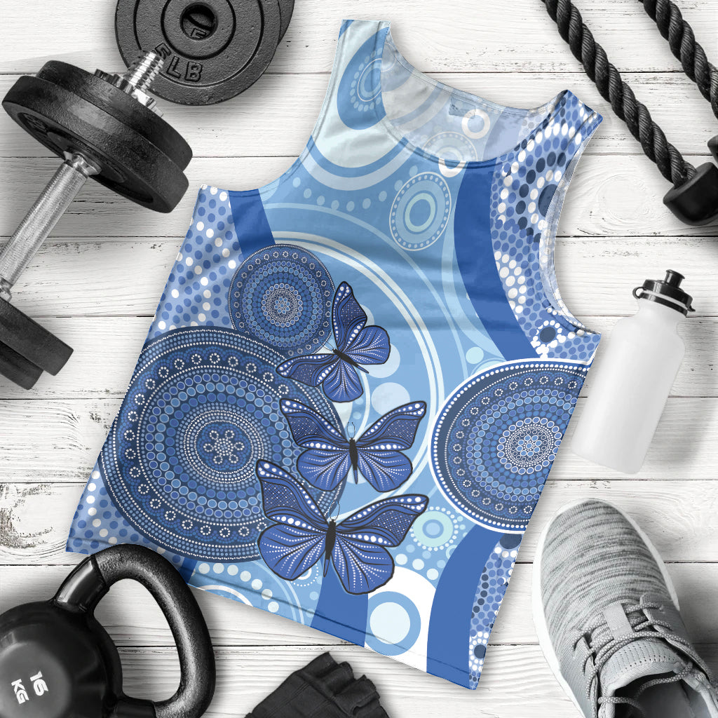 Australia Autism Awareness Men Tank Top 4 April Indigenous Butterfly - Vibe Hoodie Shop