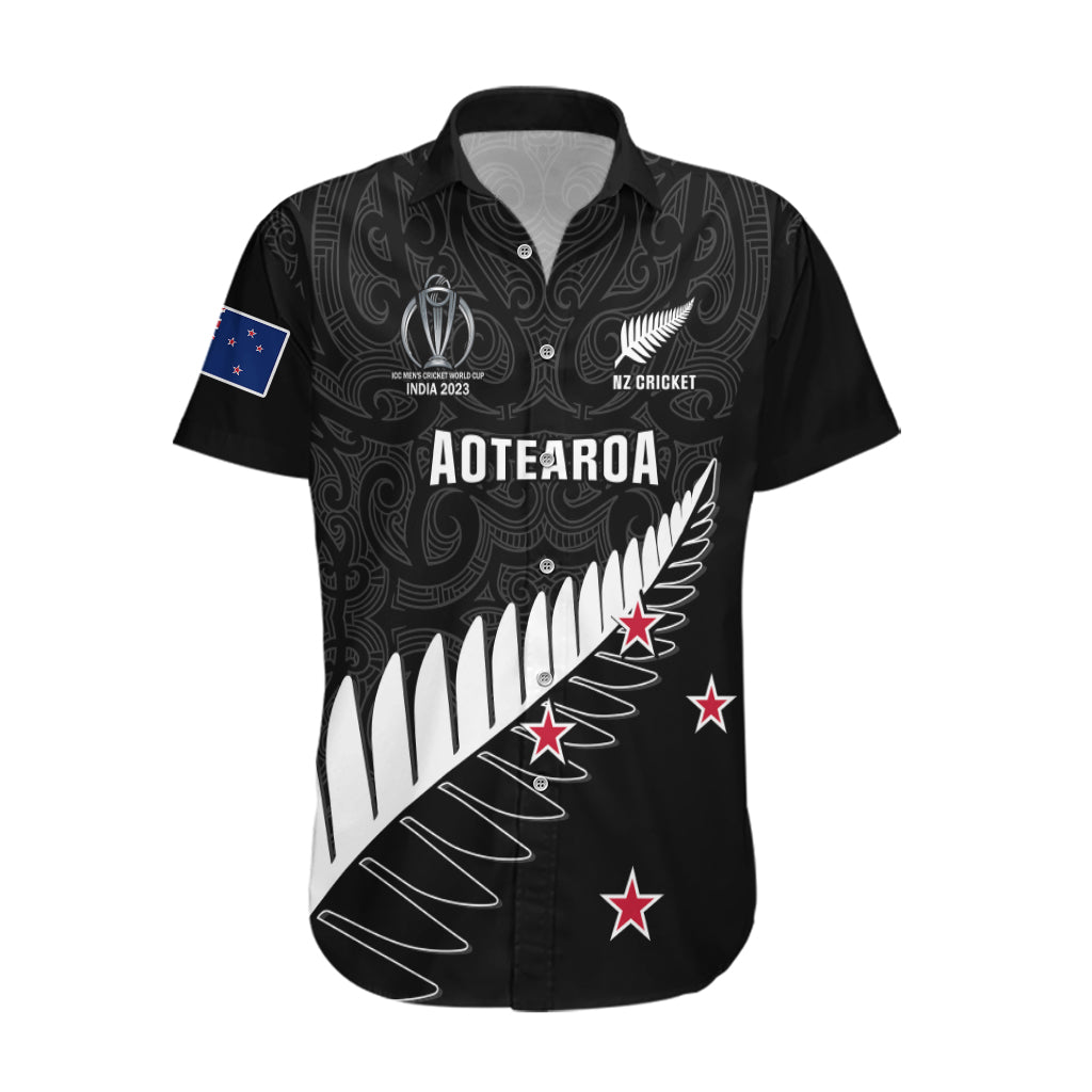 New Zealand Cricket Hawaiian Shirt 2023 Go Champions World Cup - Vibe Hoodie Shop