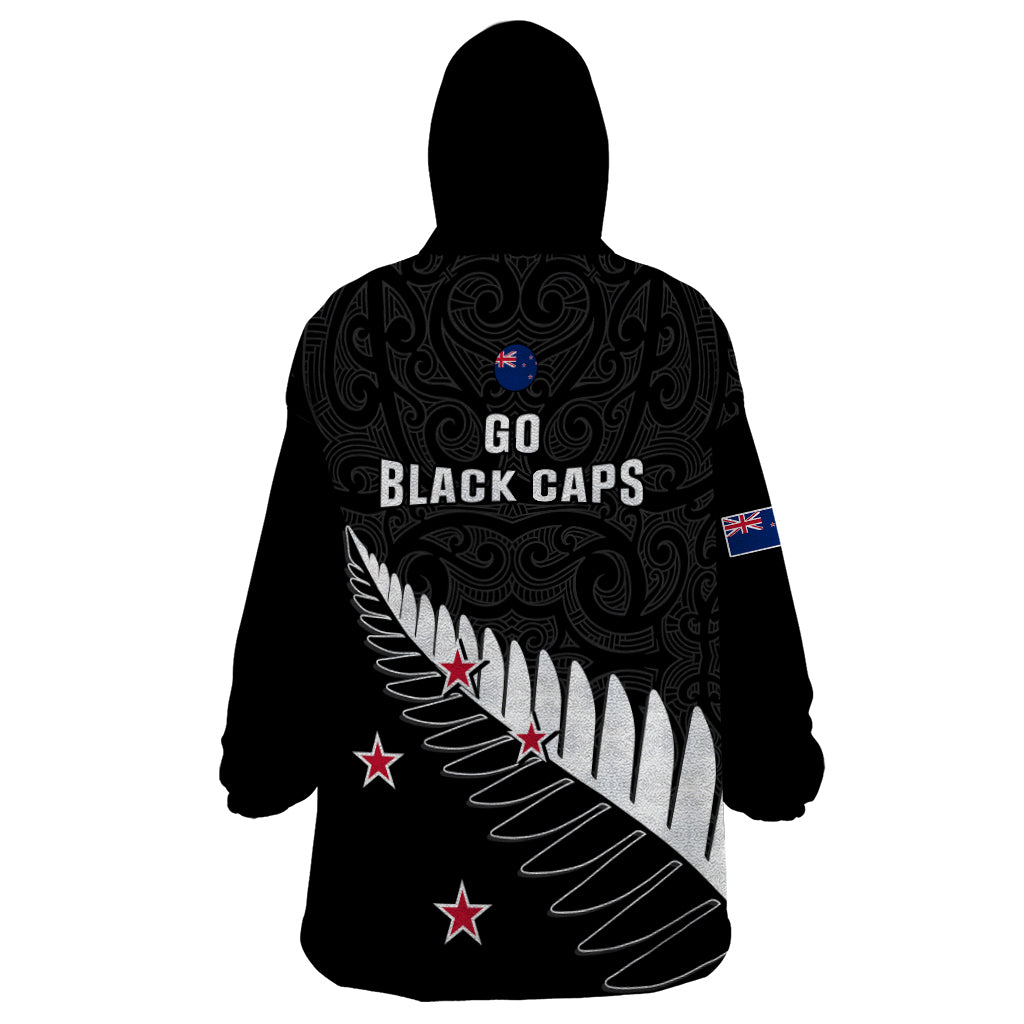 New Zealand Cricket Wearable Blanket Hoodie 2023 Go Champions World Cup - Vibe Hoodie Shop