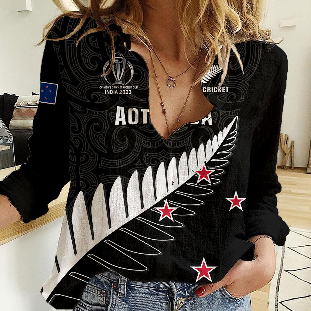 New Zealand Cricket Women Casual Shirt 2023 Go Champions World Cup - Vibe Hoodie Shop