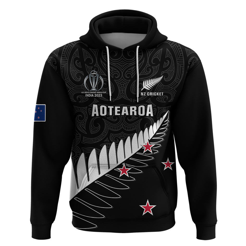 Personalised New Zealand Cricket Hoodie 2023 Go Champions World Cup - Vibe Hoodie Shop