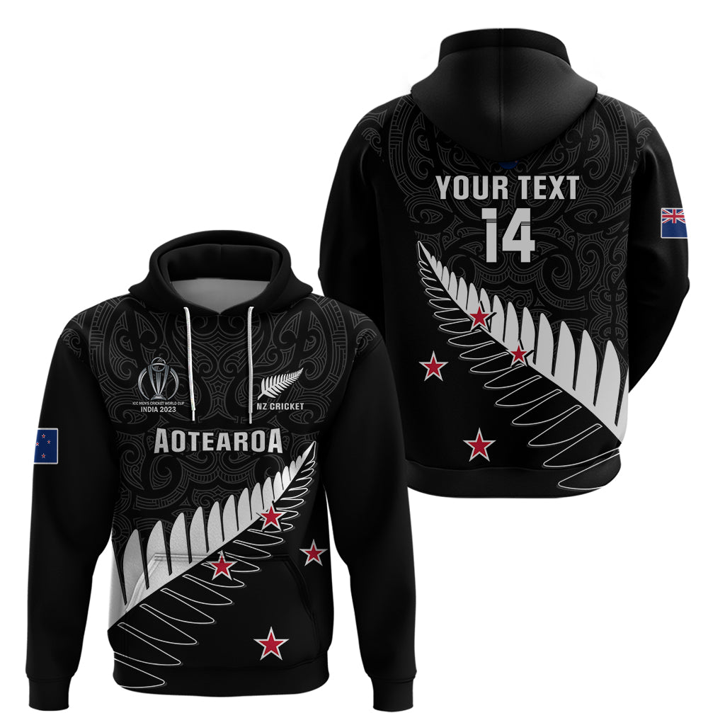 Personalised New Zealand Cricket Hoodie 2023 Go Champions World Cup - Vibe Hoodie Shop