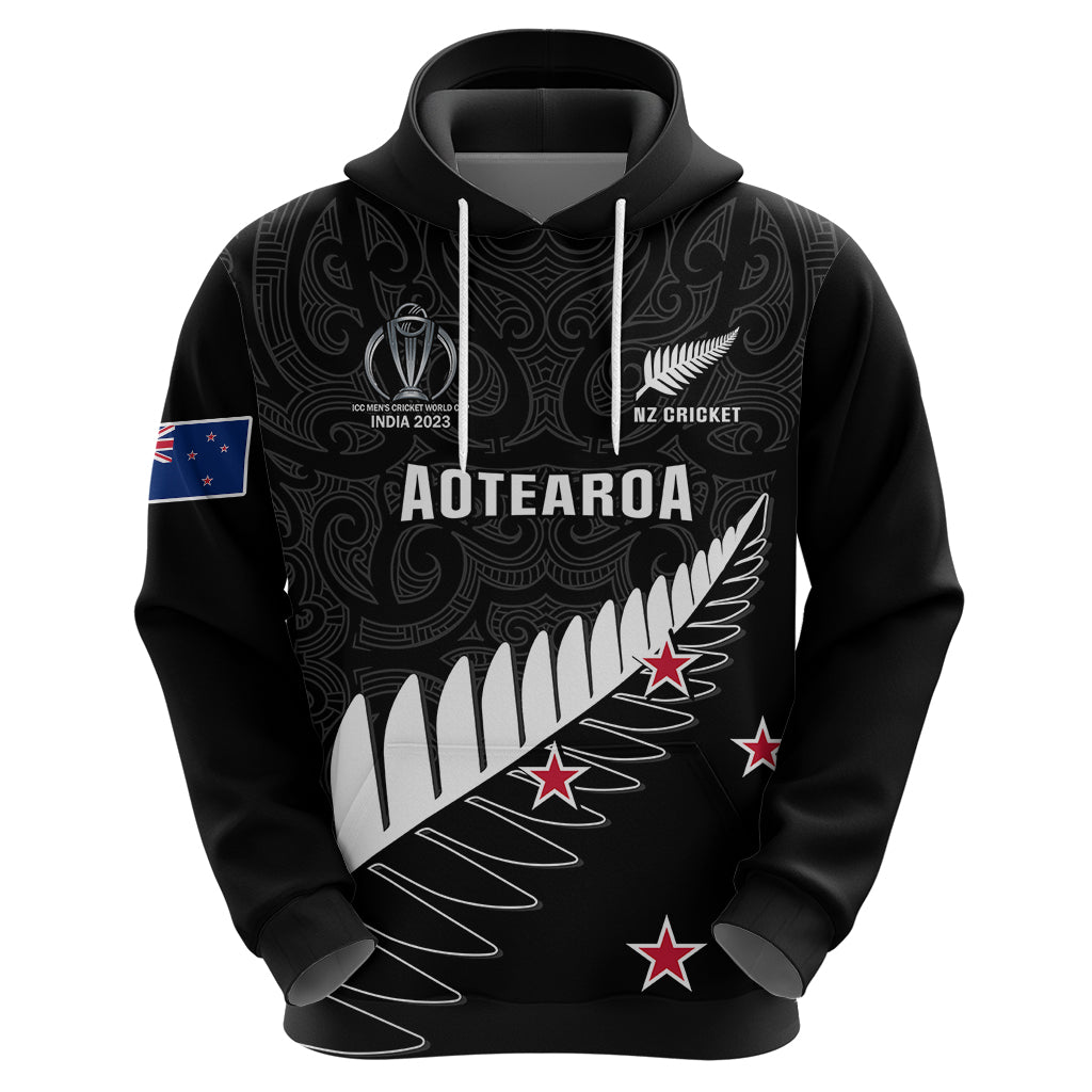 Personalised New Zealand Cricket Hoodie 2023 Go Champions World Cup - Vibe Hoodie Shop