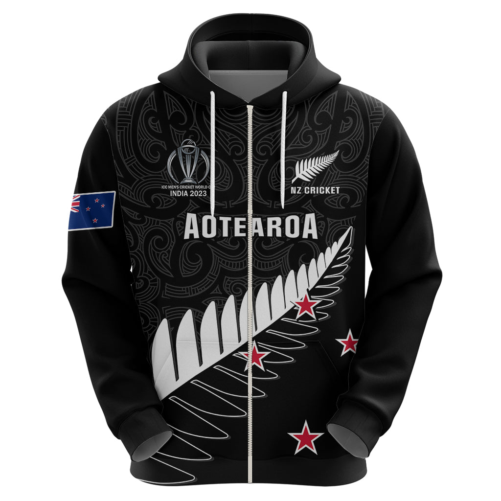 Personalised New Zealand Cricket Hoodie 2023 Go Champions World Cup - Vibe Hoodie Shop