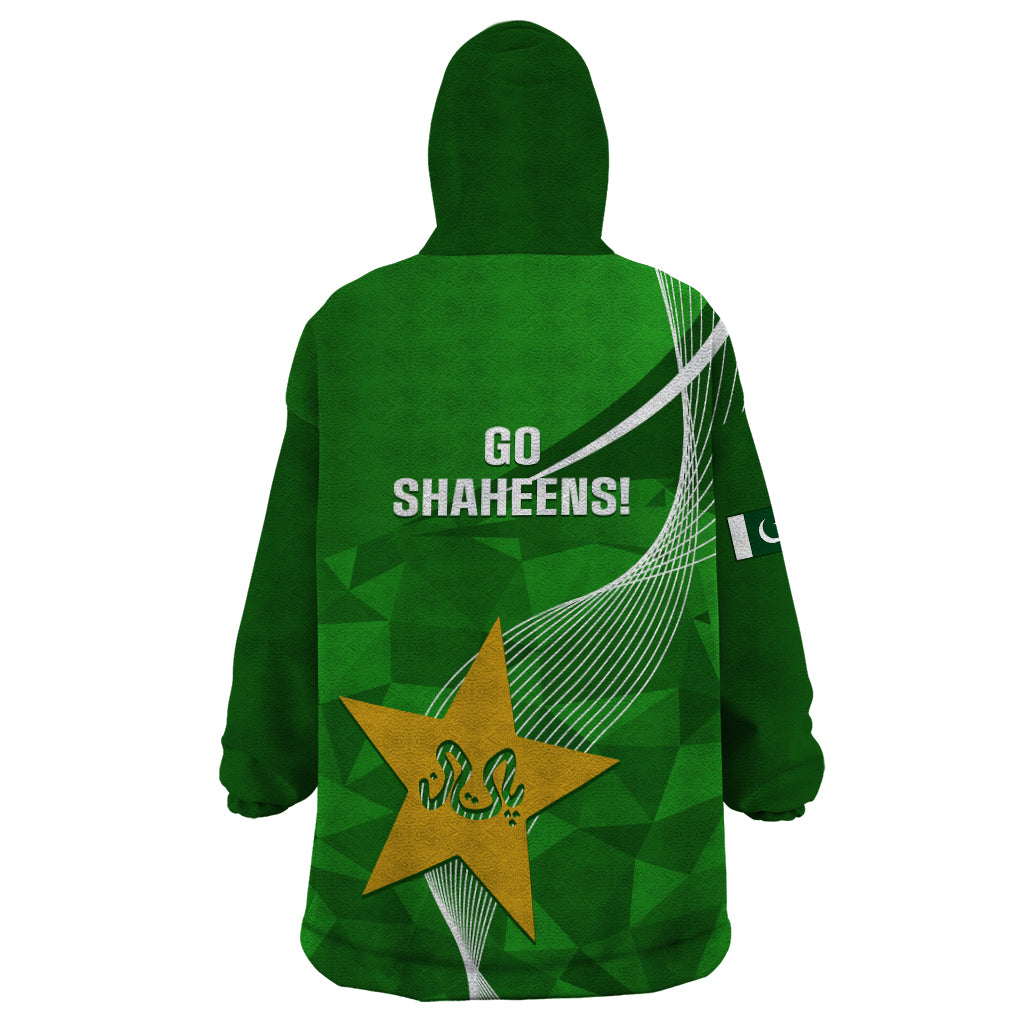 Pakistan Cricket Wearable Blanket Hoodie Shaheens 2023 Go Champions World Cup - Vibe Hoodie Shop