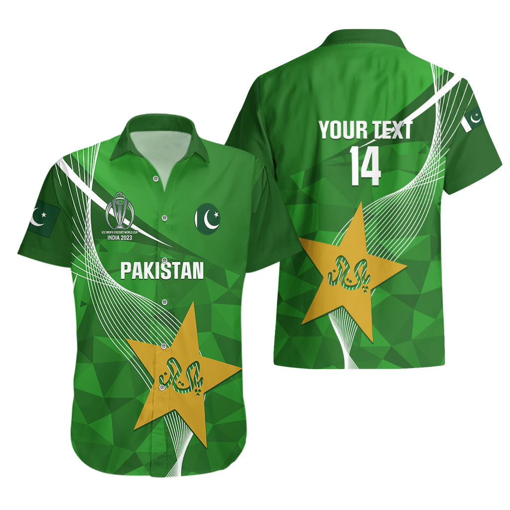 Personalised Pakistan Cricket Hawaiian Shirt Shaheens 2023 Go Champions World Cup - Vibe Hoodie Shop