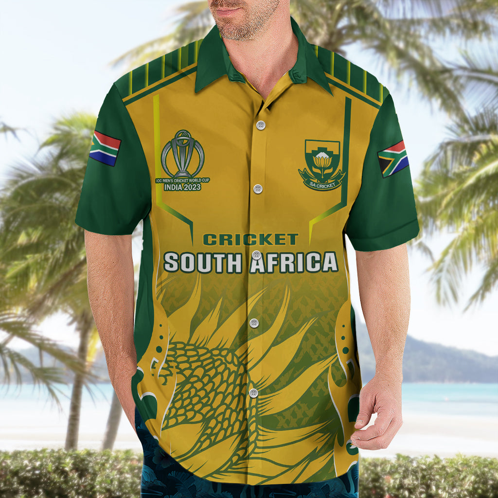 South Africa Cricket Hawaiian Shirt Proteas 2023 Go Champions World Cup - Vibe Hoodie Shop