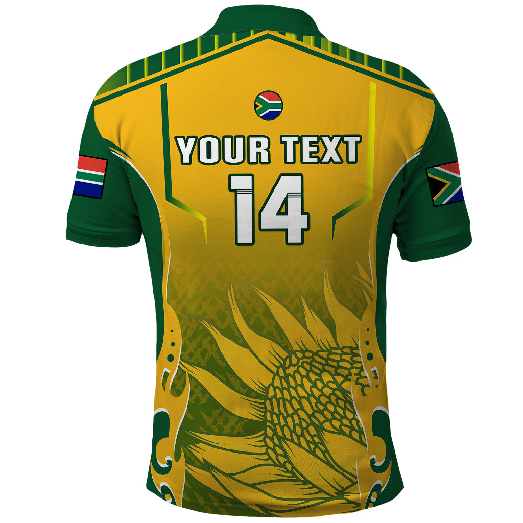 Personalised South Africa Cricket Polo Shirt Proteas 2023 Go Champions World Cup - Vibe Hoodie Shop