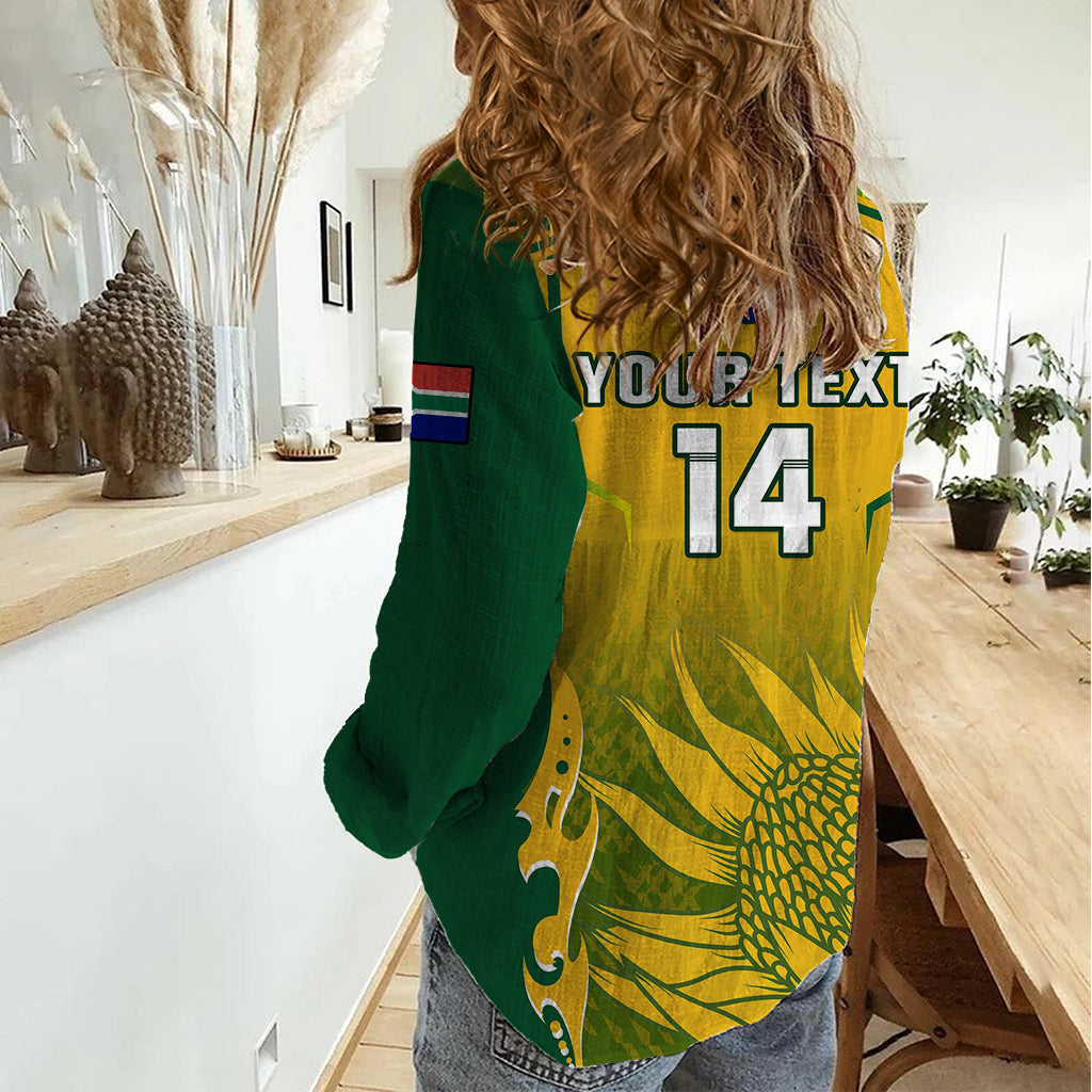 Personalised South Africa Cricket Women Casual Shirt Proteas 2023 Go Champions World Cup - Vibe Hoodie Shop