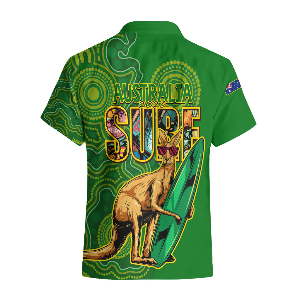 Australia Surf Hawaiian Shirt 2023 Happy Kangaroo Indigenous Artsy - Vibe Hoodie Shop