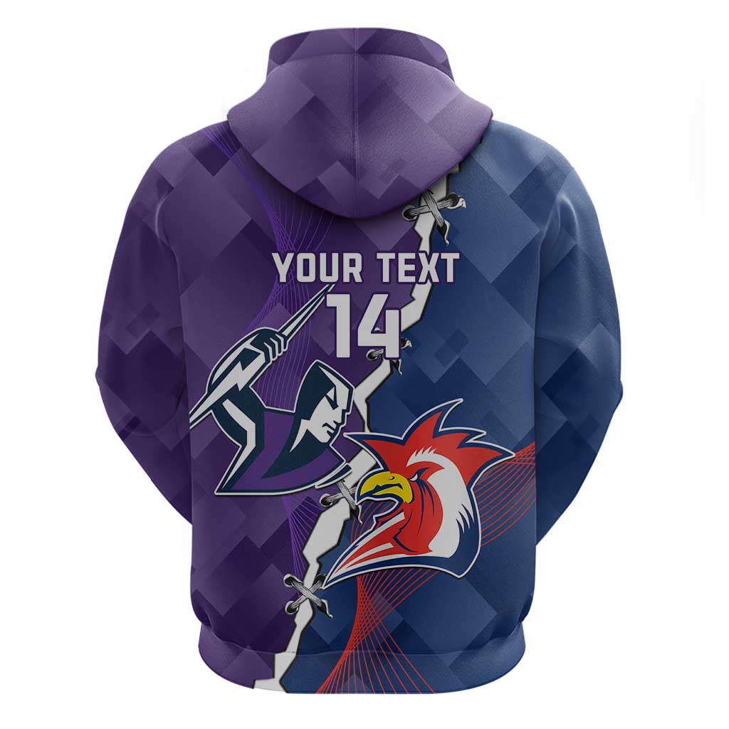 Custom NRL Storm And Roosters Rugby 2024 Hoodie Go Champions Dynamic Version - Vibe Hoodie Shop
