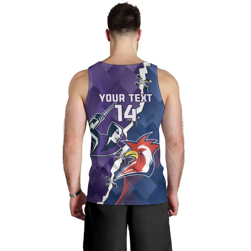 Custom NRL Storm And Roosters Rugby 2024 Men Tank Top Go Champions Dynamic Version - Vibe Hoodie Shop