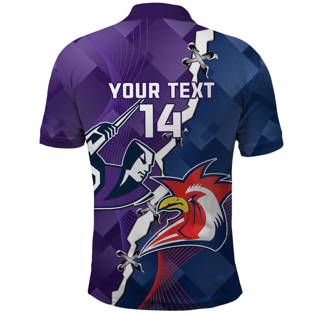 Custom NRL Storm And Roosters Rugby 2024 Polo Shirt Go Champions Dynamic Version - Vibe Hoodie Shop