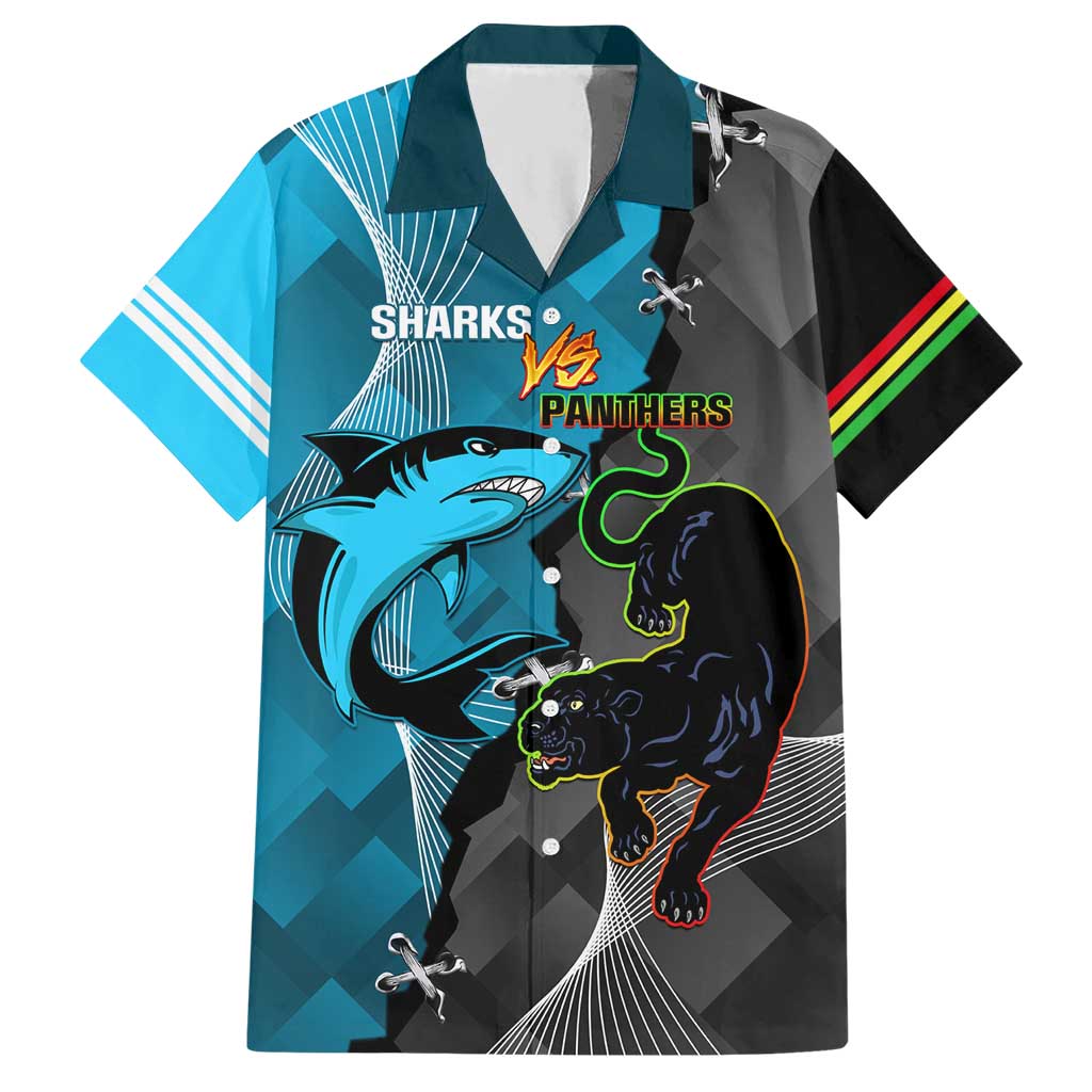 Custom NRL Panthers And Sharks Rugby 2024 Hawaiian Shirt Go Champions Dynamic Version - Vibe Hoodie Shop