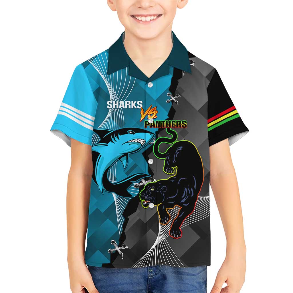 Custom NRL Panthers And Sharks Rugby 2024 Hawaiian Shirt Go Champions Dynamic Version - Vibe Hoodie Shop