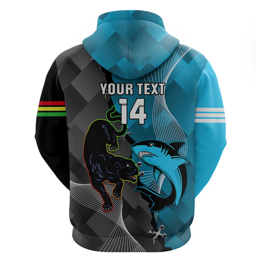 Custom NRL Panthers And Sharks Rugby 2024 Hoodie Go Champions Dynamic Version - Vibe Hoodie Shop