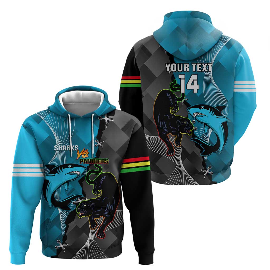 Custom NRL Panthers And Sharks Rugby 2024 Hoodie Go Champions Dynamic Version - Vibe Hoodie Shop