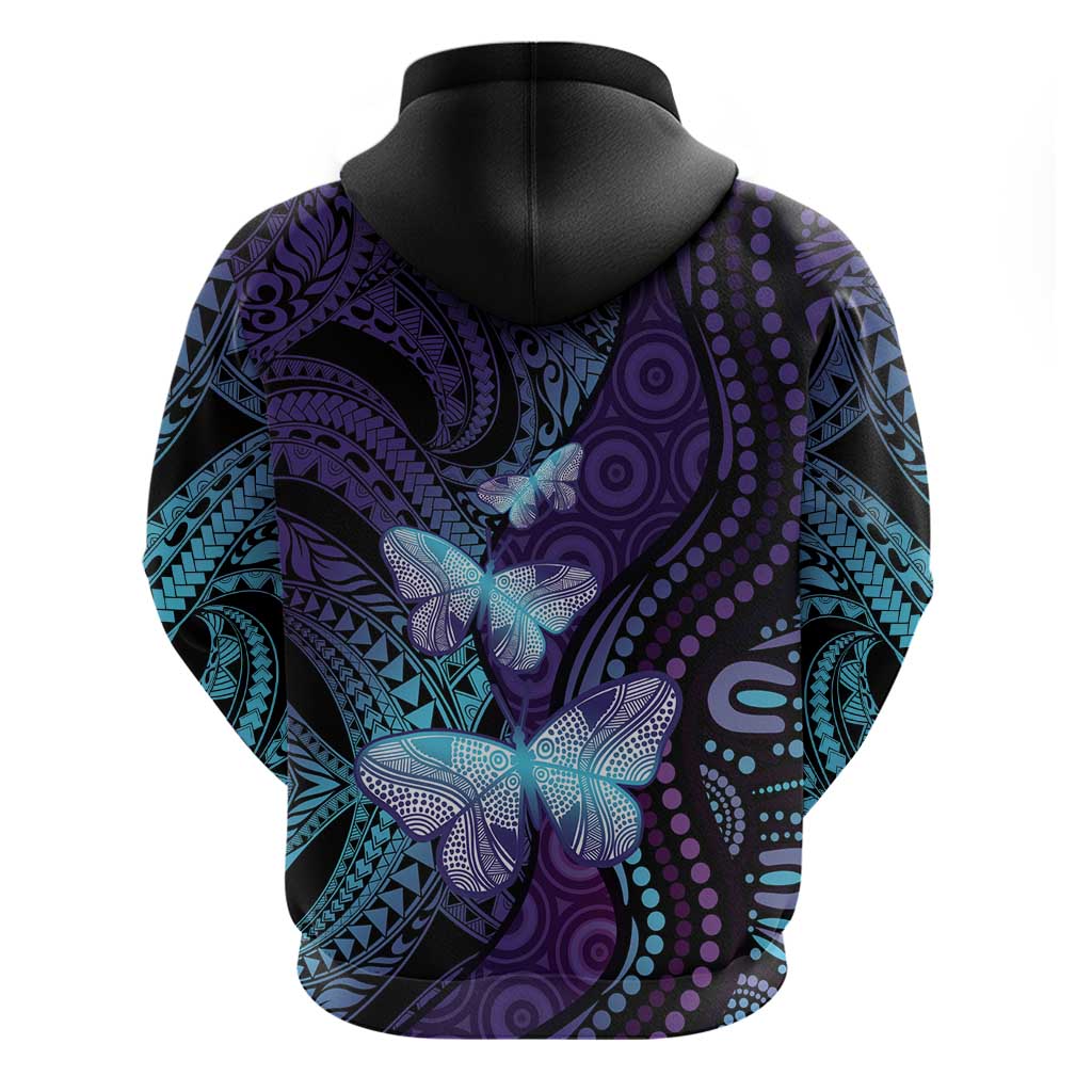 You Matter Suicide Prevention Awareness Hoodie Butterfly Aboriginal Mix Polynesian Pattern - Vibe Hoodie Shop