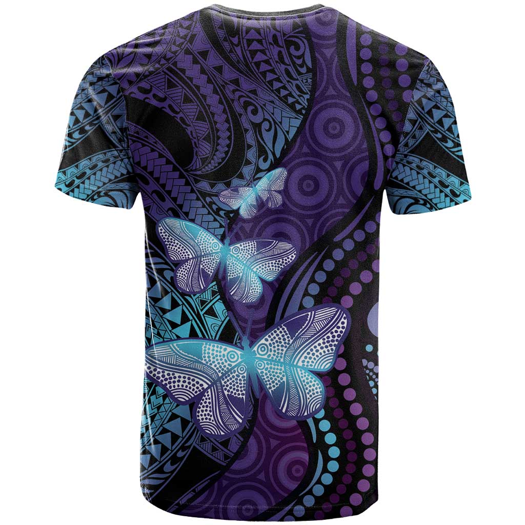 You Matter Suicide Prevention Awareness T Shirt Butterfly Aboriginal Mix Polynesian Pattern - Vibe Hoodie Shop