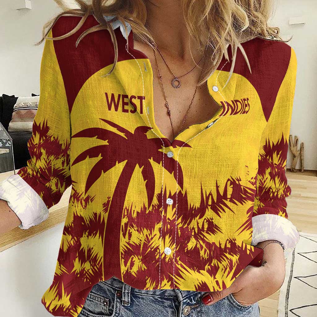 Custom West Indies Cricket Women Casual Shirt Windies Newest Version - Vibe Hoodie Shop