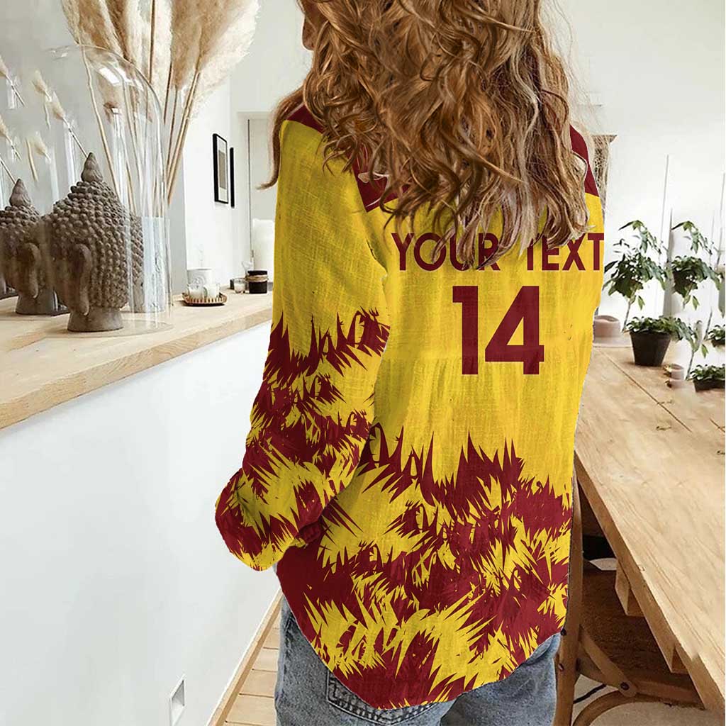 Custom West Indies Cricket Women Casual Shirt Windies Newest Version - Vibe Hoodie Shop