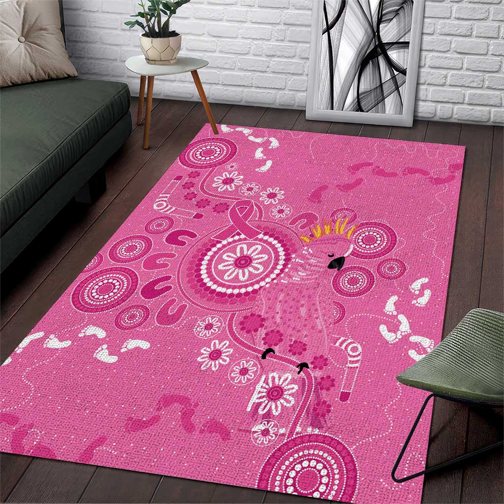 Pink Ribbon Australia Area Rug Breast Cancer Awareness Aboriginal Cacatua leadbeateri - Vibe Hoodie
