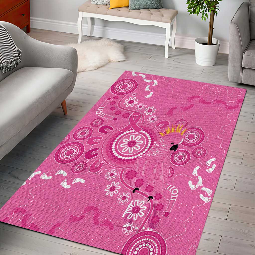 Pink Ribbon Australia Area Rug Breast Cancer Awareness Aboriginal Cacatua leadbeateri - Vibe Hoodie