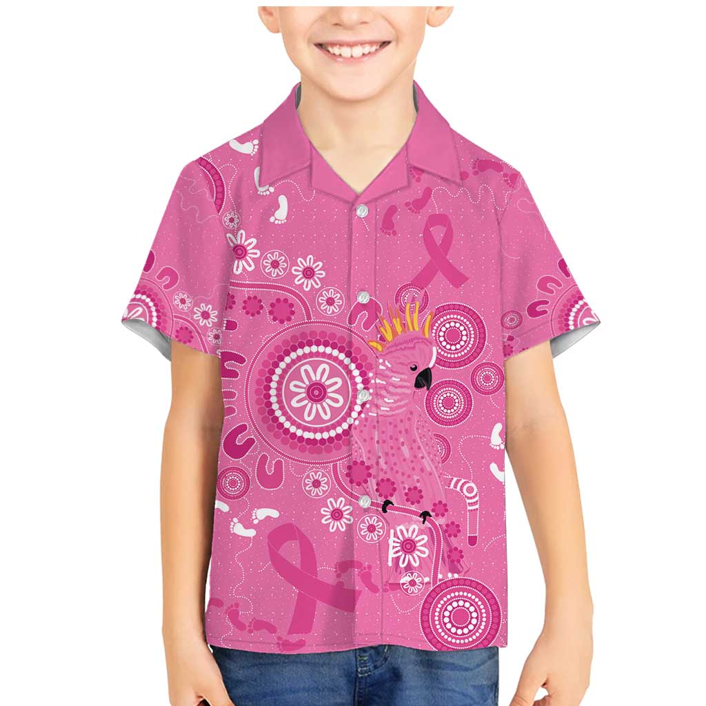 Pink Ribbon Australia Family Matching Mermaid Dress and Hawaiian Shirt Breast Cancer Awareness Aboriginal Cacatua leadbeateri - Vibe Hoodie