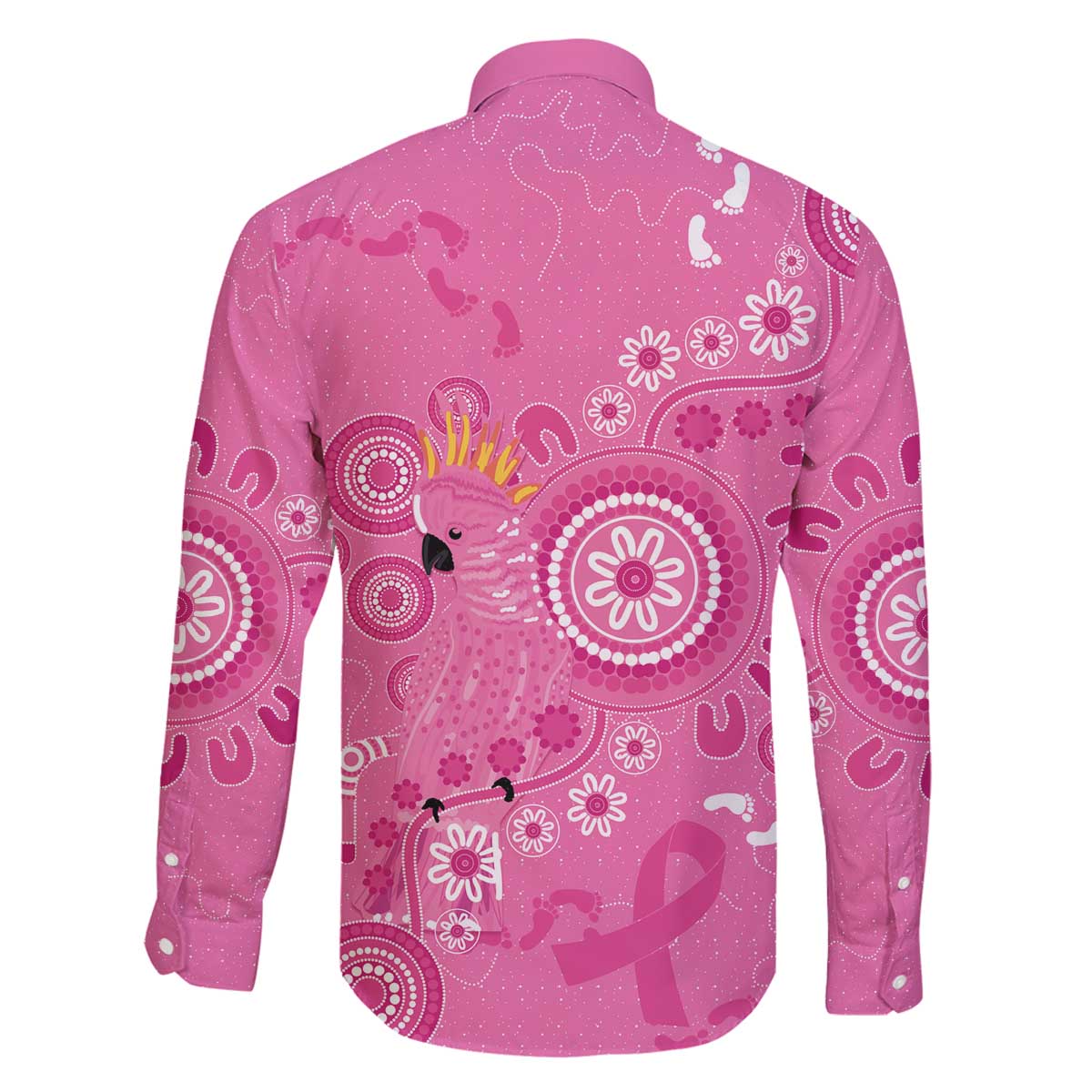 Pink Ribbon Australia Family Matching Off The Shoulder Long Sleeve Dress and Hawaiian Shirt Breast Cancer Awareness Aboriginal Cacatua leadbeateri - Vibe Hoodie