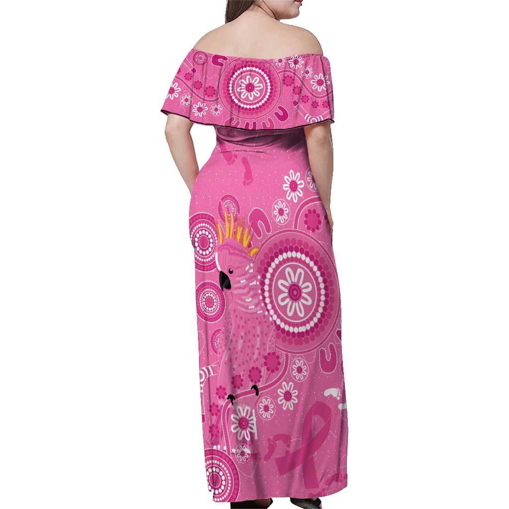 Pink Ribbon Australia Family Matching Off Shoulder Maxi Dress and Hawaiian Shirt Breast Cancer Awareness Aboriginal Cacatua leadbeateri - Vibe Hoodie